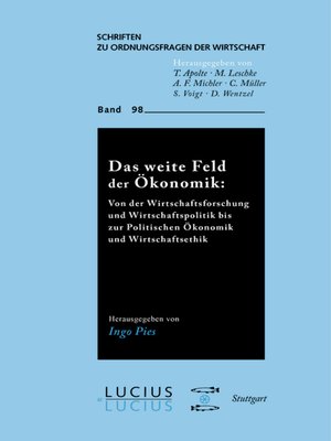 cover image of Das weite Feld der Ökonomik